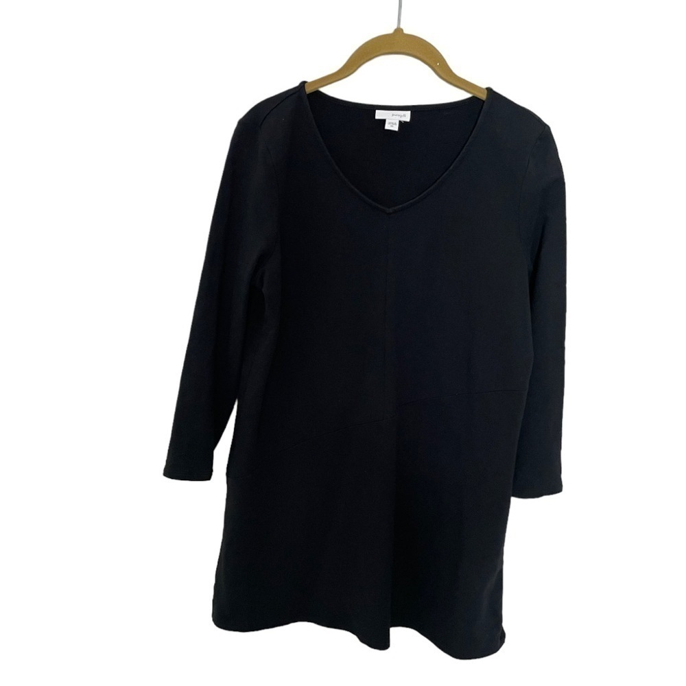 J Jill Black Pima Cotton Black Tunic XS Minimalist